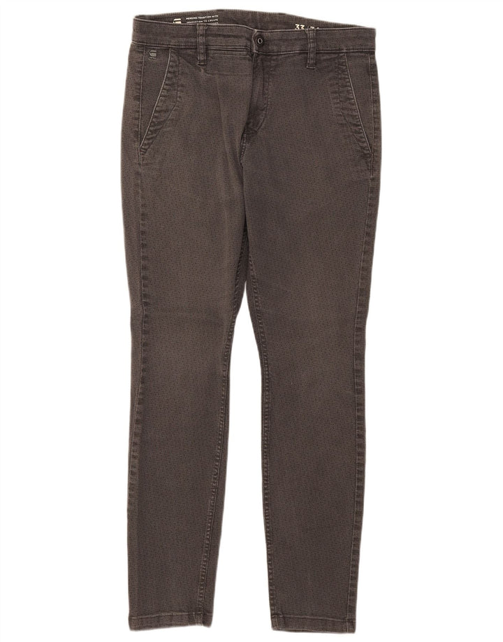 Vaqueros ajustados para hombre G-Star W33 L30 Algodón geométrico gris