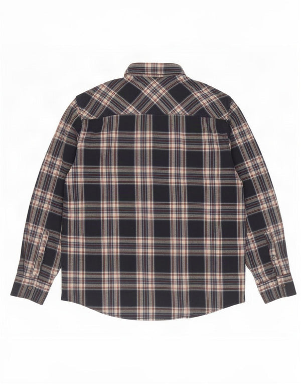 Camisa de franela para hombre Mistral 2XL Algodón a cuadros azul marino
