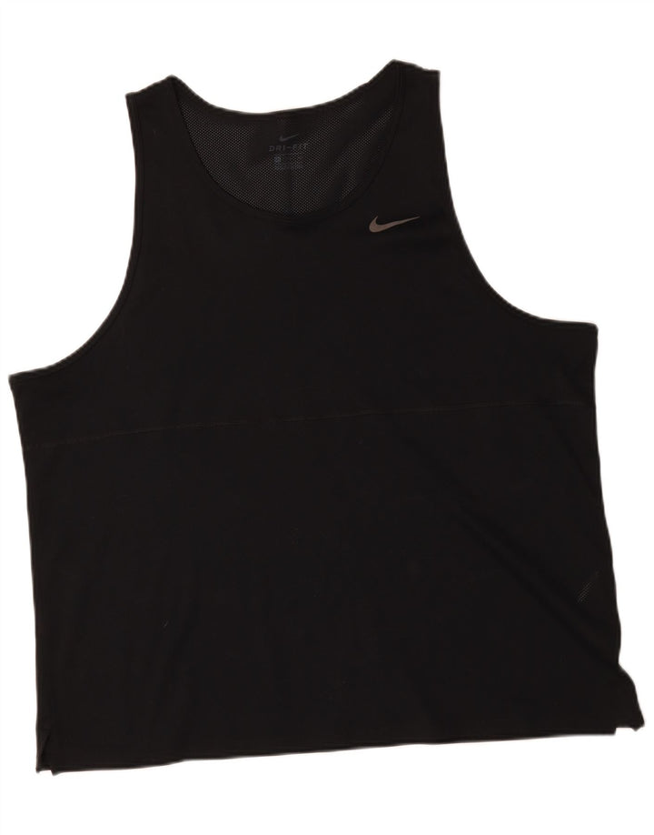 Nike Mens Dri Fit Chaleco Top 2XL Poliéster negro