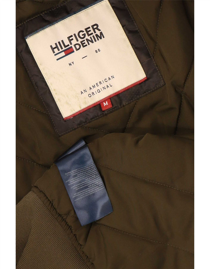 Tommy Hilfiger Chaqueta Bomber para Hombre UK 38 Poliéster Caqui Mediano