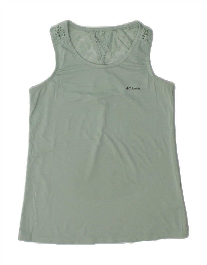 COLUMBIA Womens Vest Top UK 10 Small Green Polyester Vintage Columbia and Second-Hand Columbia from Messina Hembry 