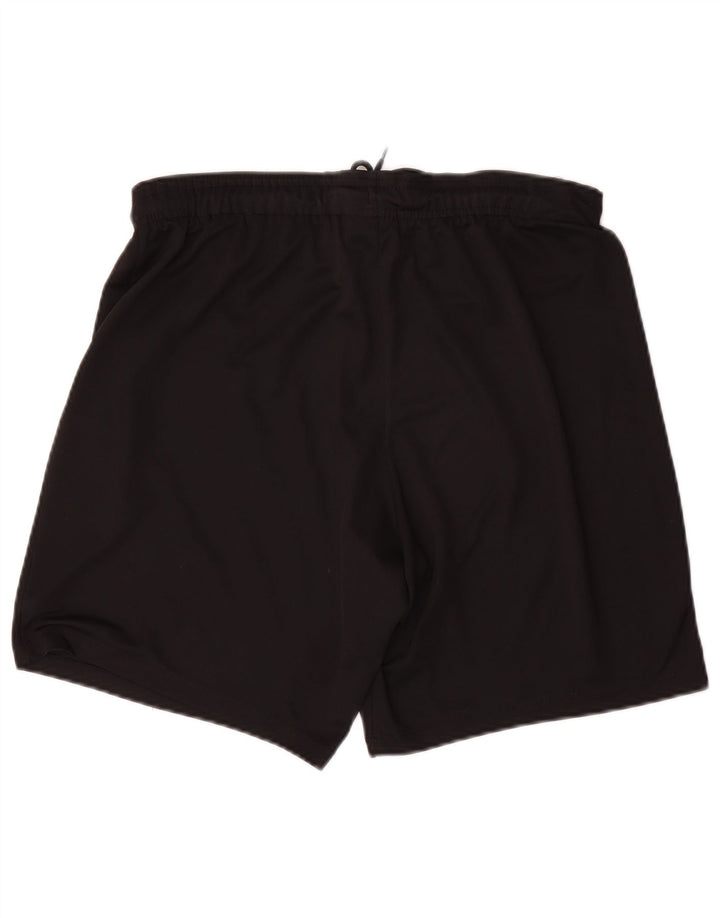 Adidas Pantalones cortos deportivos Dri Fit para hombre, poliéster negro grande
