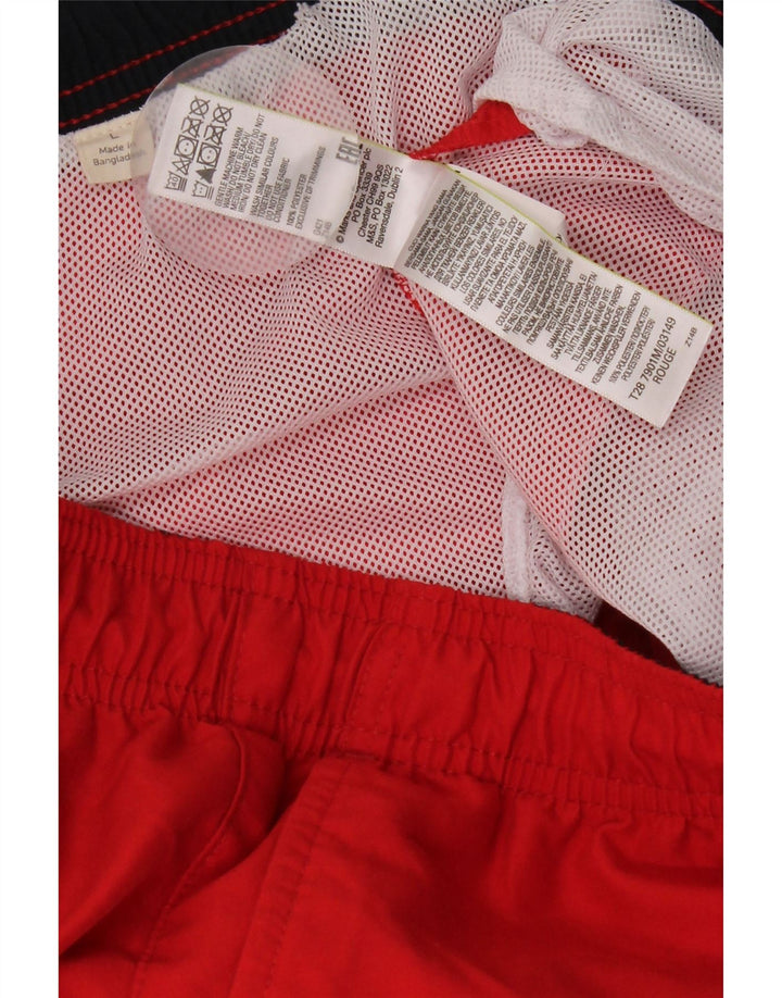Marks & Spencer Bañador para hombre, talla grande, poliéster rojo
