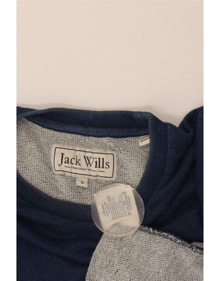 JACK WILLS Sudadera Hombre Jersey Small Azul Algodón
