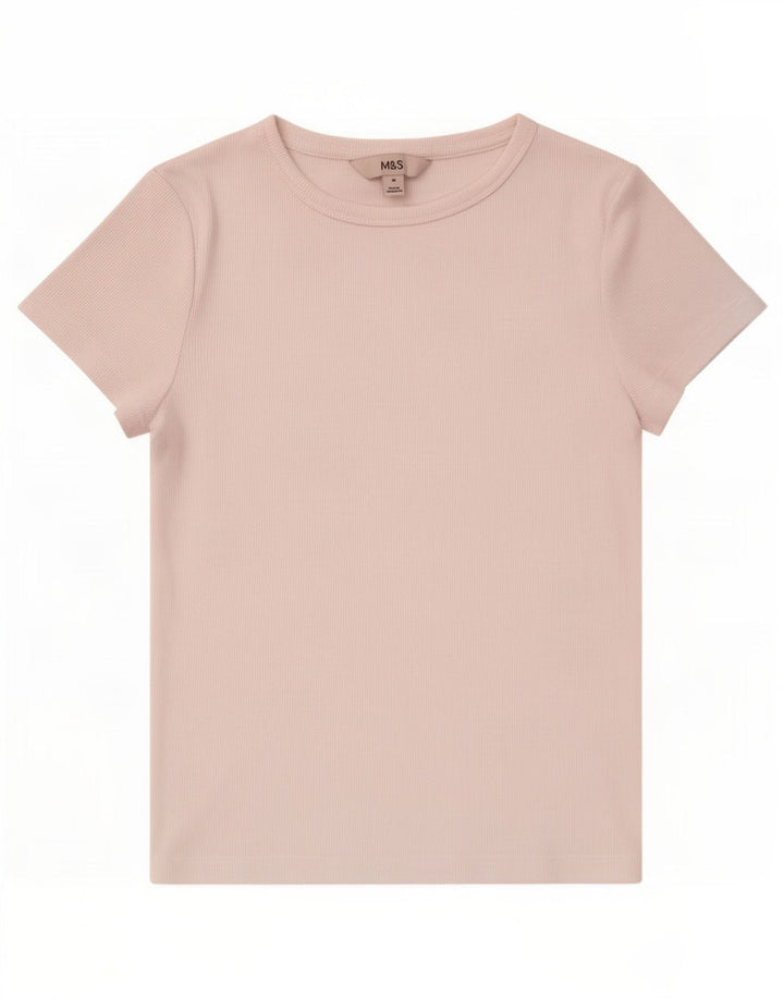 Marks & Spencer Camiseta para Mujer Top UK 10 Small White