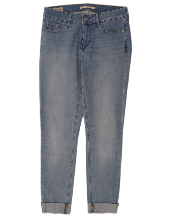 Levi's 711 Crop Skinny Jeans para mujer UK 8 Small W26 L25 Algodón azul