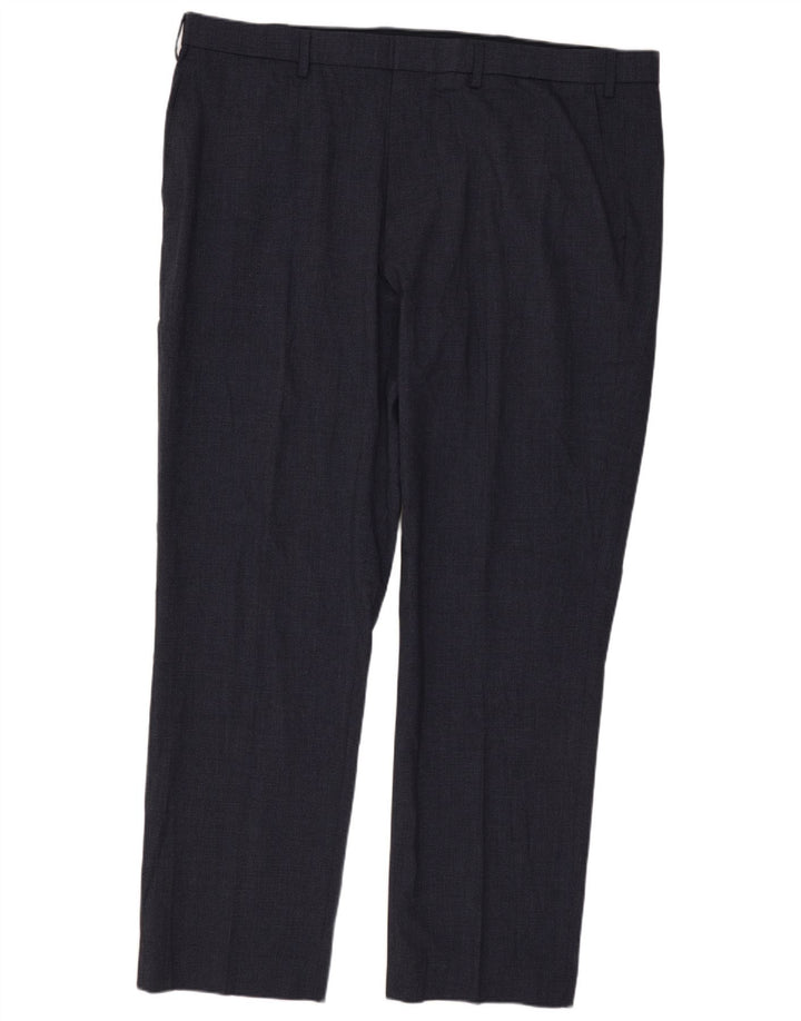 MARKS & SPENCER Pantalón chino de corte regular para hombre W42 L31 Azul marino
