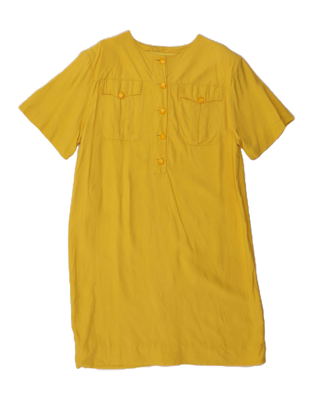 VINTAGE Womens Shift Dress UK 18 XL Yellow Vintage Vintage and Second-Hand Vintage from Messina Hembry 