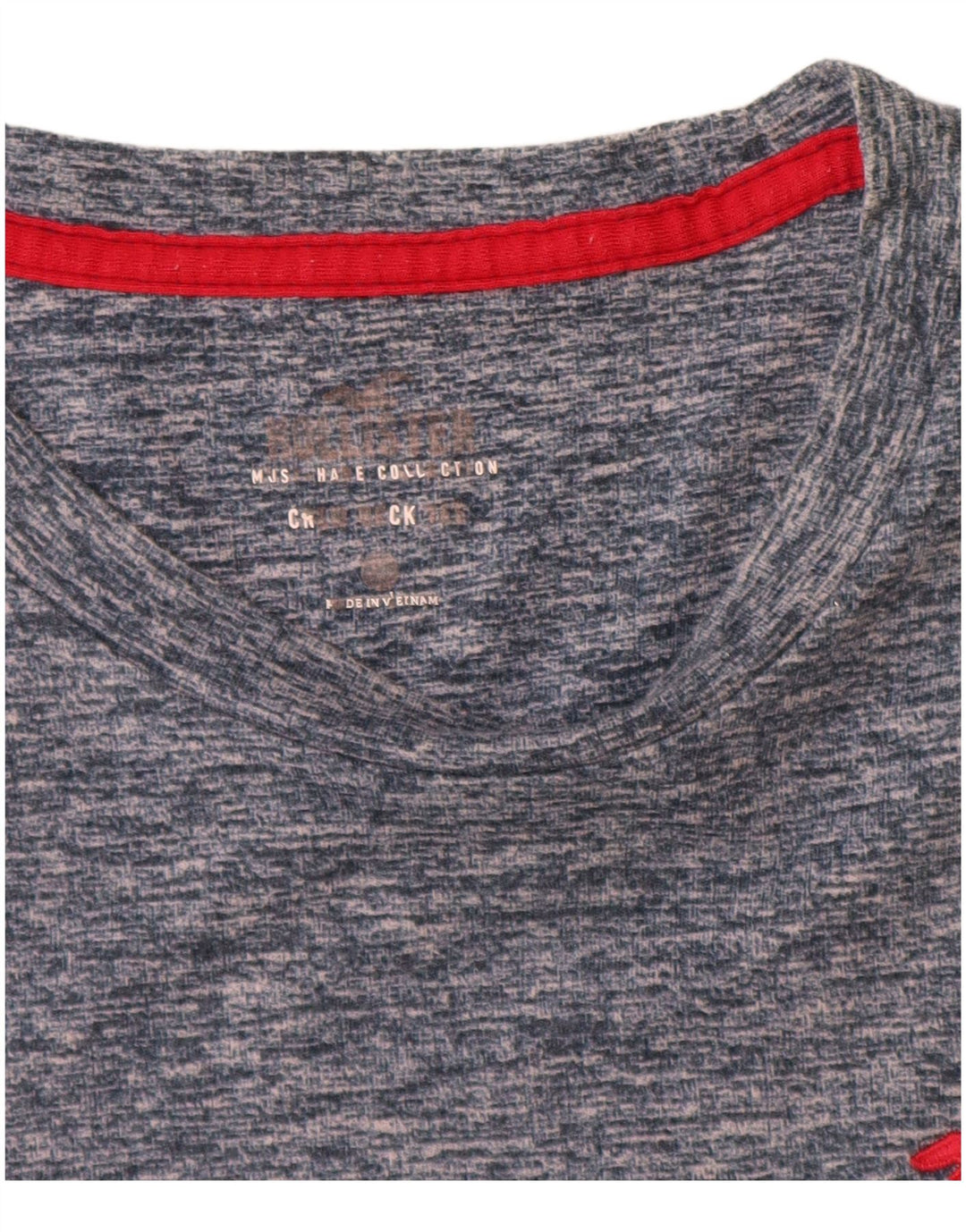 HOLLISTER Camiseta para hombre Top Small de algodón moteado en azul marino