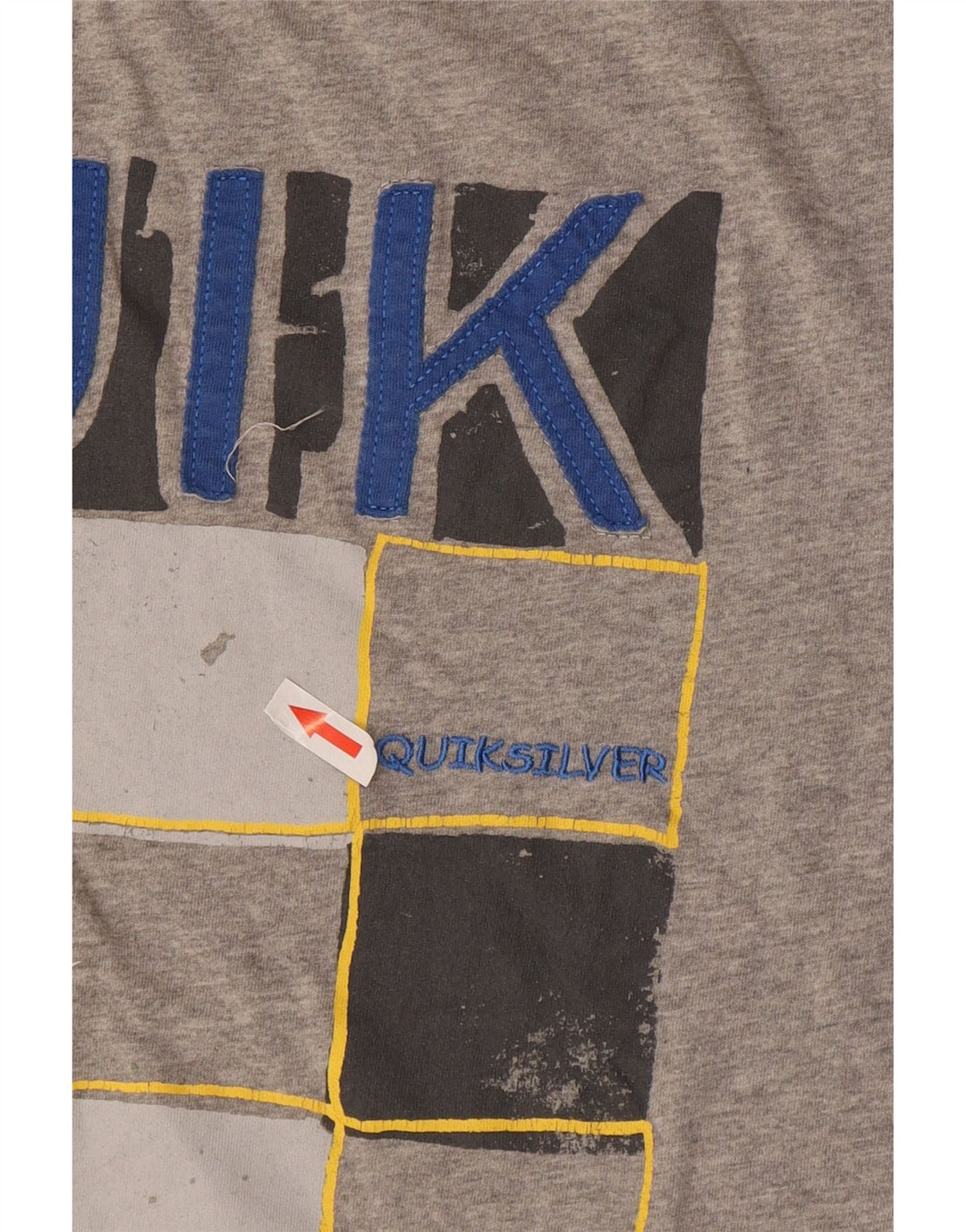Quiksilver Hombre Regular Fit Graphic Camiseta Top Gris Medio