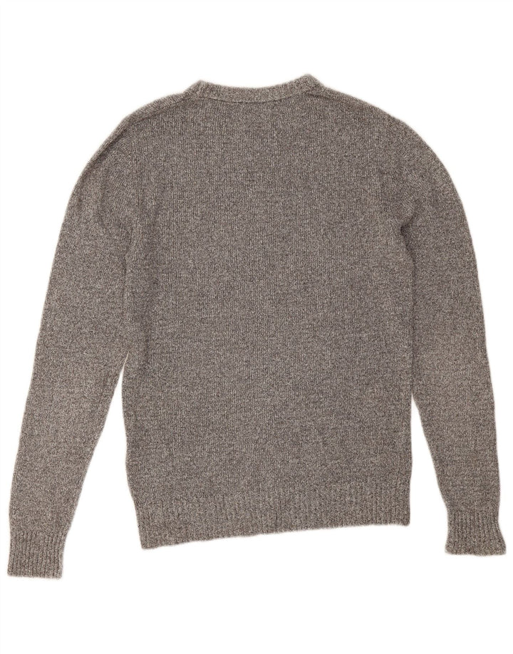 Jack & Jones Jersey con cuello redondo para hombre, talla pequeña, algodón gris