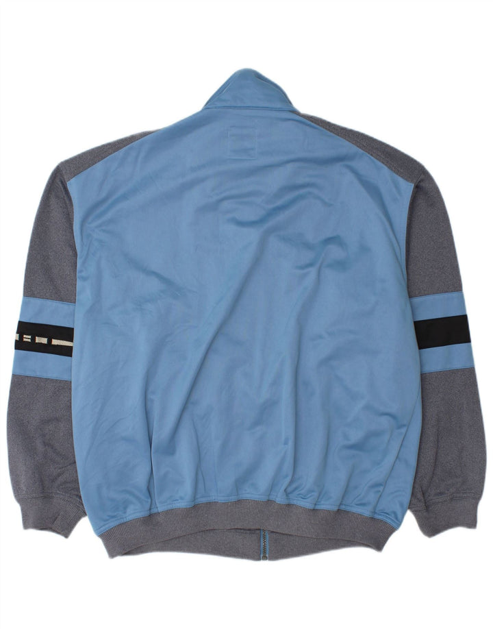 Think Pink Chaqueta de chándal para hombre con diseño color block en azul grande