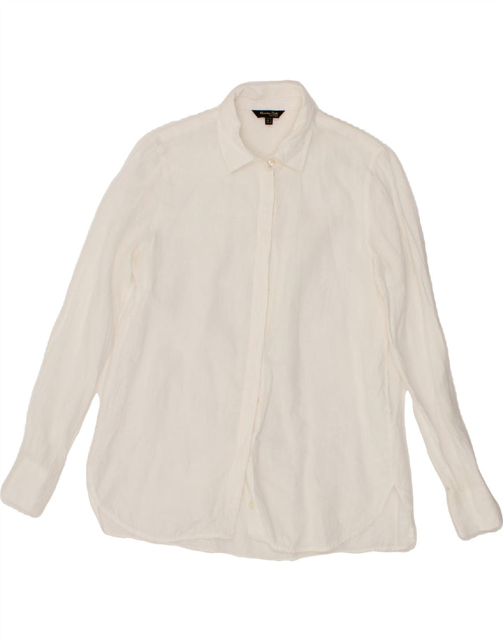 MASSIMO DUTTI Womens Shirt UK 2 XS White Vintage Massimo Dutti and Second-Hand Massimo Dutti from Messina Hembry 