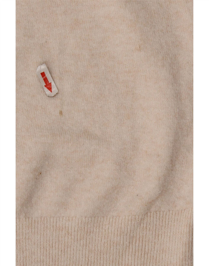 Marks & Spencer Suéter tipo jersey con cuello tipo polo para mujer UK 40 Medium Off White
