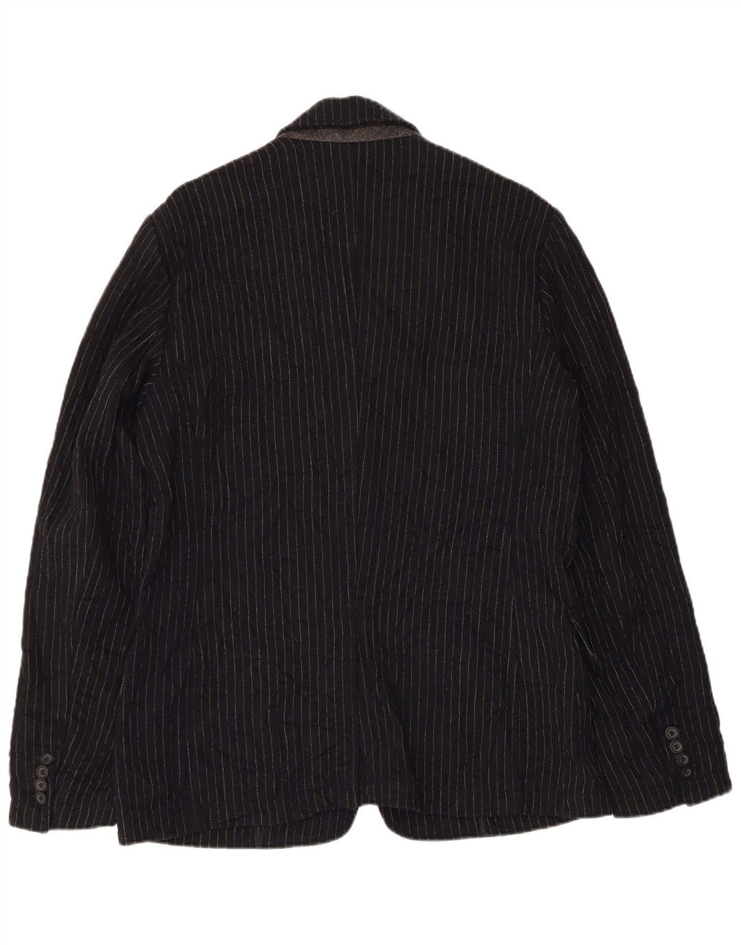Guess Chaqueta tipo blazer de 2 botones para hombre UK 38 Mediana lana a rayas azul marino