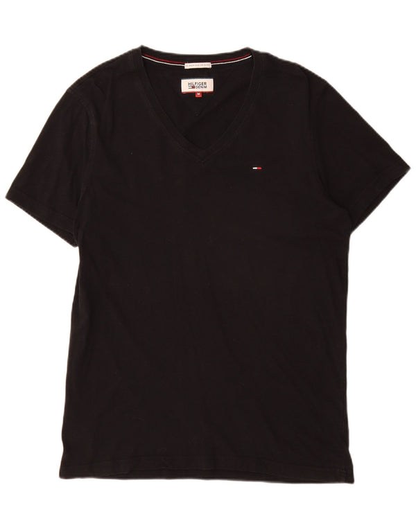 Tommy Hilfiger Camiseta para mujer Top UK 12 Medium Negro Algodón