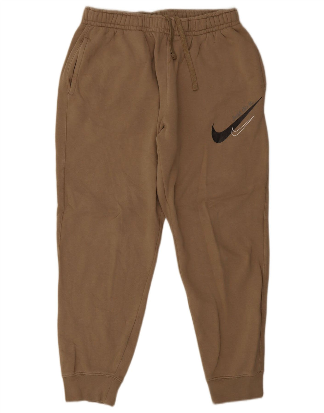 Nike Pantalones De Chándal Gráfico Joggers De Algodón Beige Medio