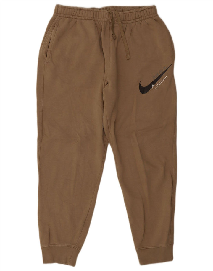 Nike Pantalones De Chándal Gráfico Joggers De Algodón Beige Medio