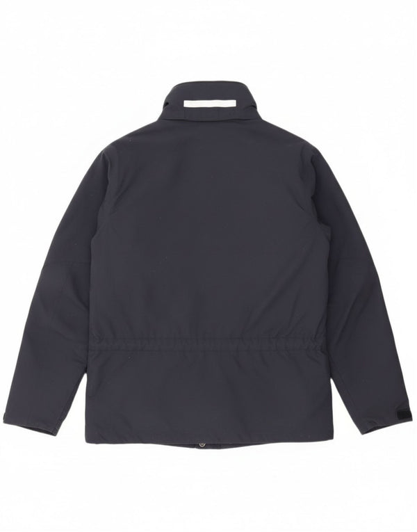 Slam Chaqueta cortavientos con capucha para hombre UK 36 Small Azul marino Nylon