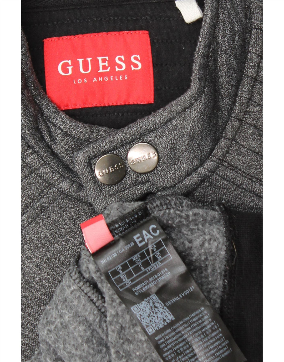Guess Chaqueta Bomber para Hombre UK 34 XS Algodón Color Block Gris