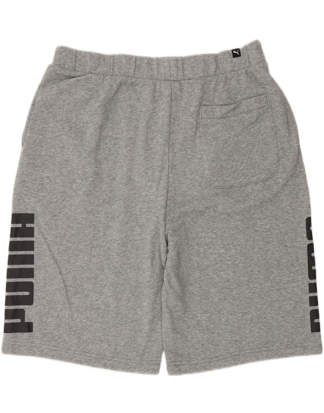 Puma Pantalones cortos deportivos con gráficos para hombre, talla grande, gris moteado