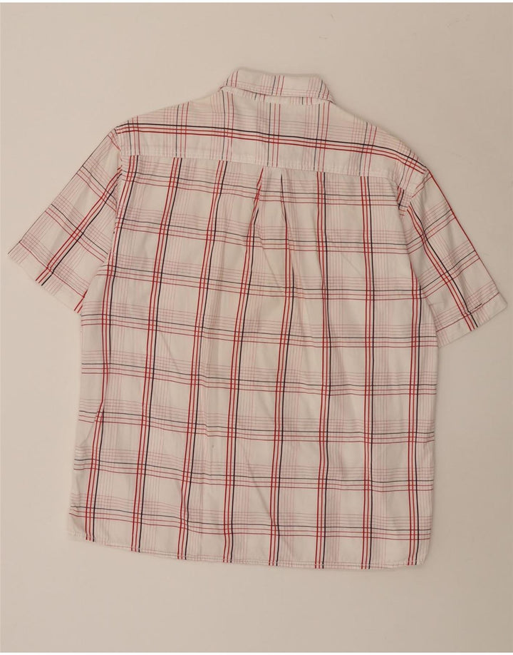 Wrangler Camisa De Manga Corta Hombre XL Algodón A Cuadros Blanco