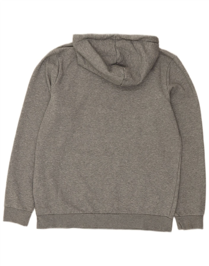 Puma Hombre Sudadera Con Capucha Gráfica Jersey De Algodón Gris Medio