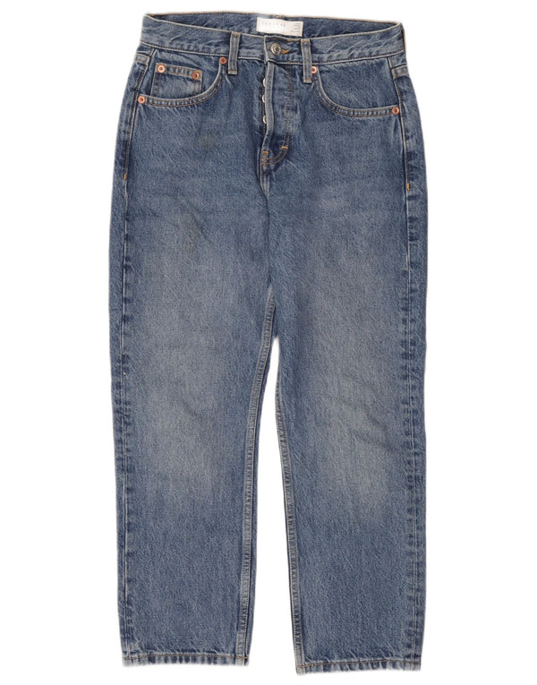 Topshop Editor Tapered Jeans para Mujer UK 8 W26 L28 Algodón Azul