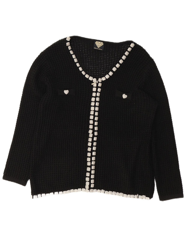 Sarah Kern Cárdigan para Mujer UK 40 XL Poliacrílico con Manchas Negras