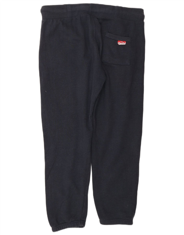 SUPERDRY Hombre Pantalones de chándal con estampado gráfico Joggers Large Azul marino