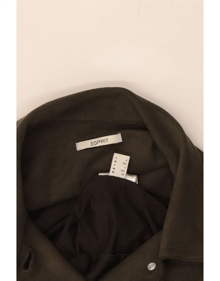 ESPRIT Womens Crop Bomber Jacket UK 12 Medium Green Polyester Vintage Esprit and Second-Hand Esprit from Messina Hembry 