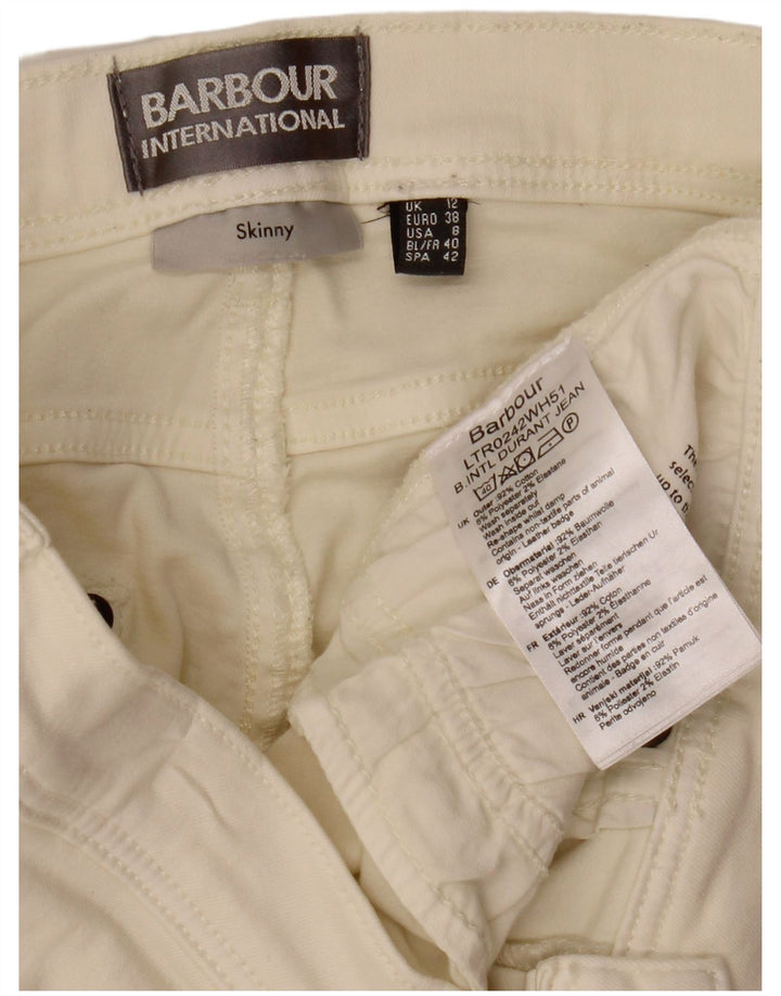 Vaqueros pitillo para mujer Barbour UK 12 Medium W30 L27 Algodón blanco roto