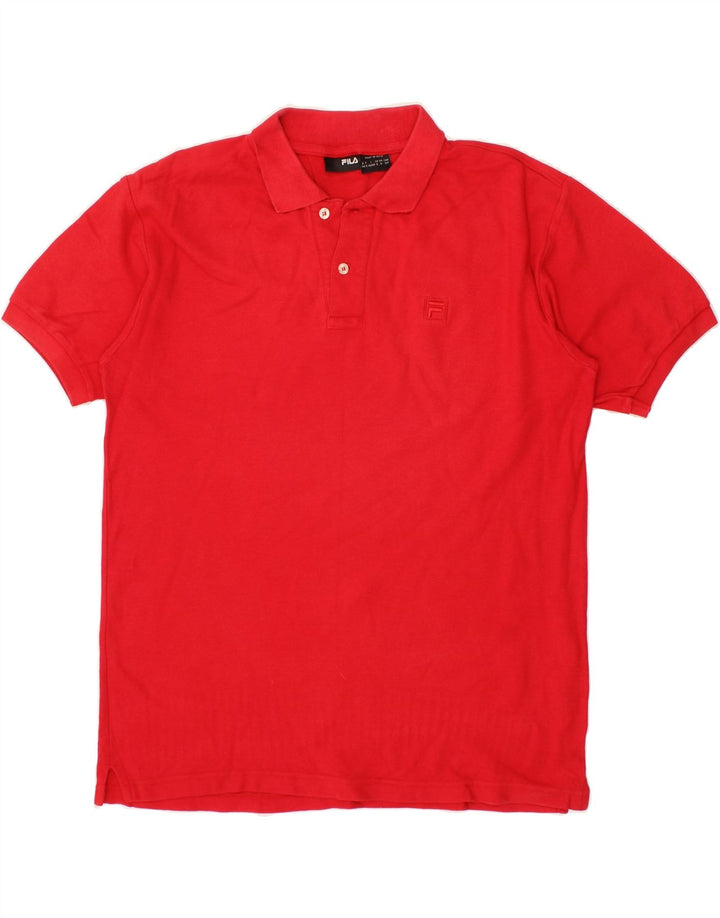 FILA Mens Polo Shirt Small Red Cotton Vintage Fila and Second-Hand Fila from Messina Hembry 