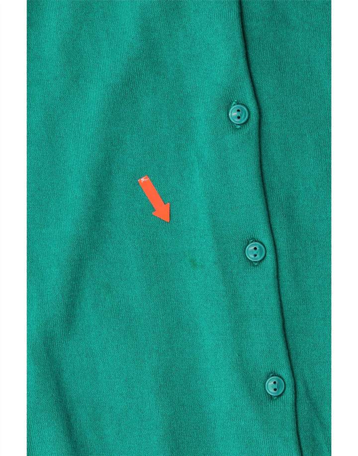 L.L.BEAN Suéter tipo cárdigan para mujer UK 40 XL Algodón turquesa