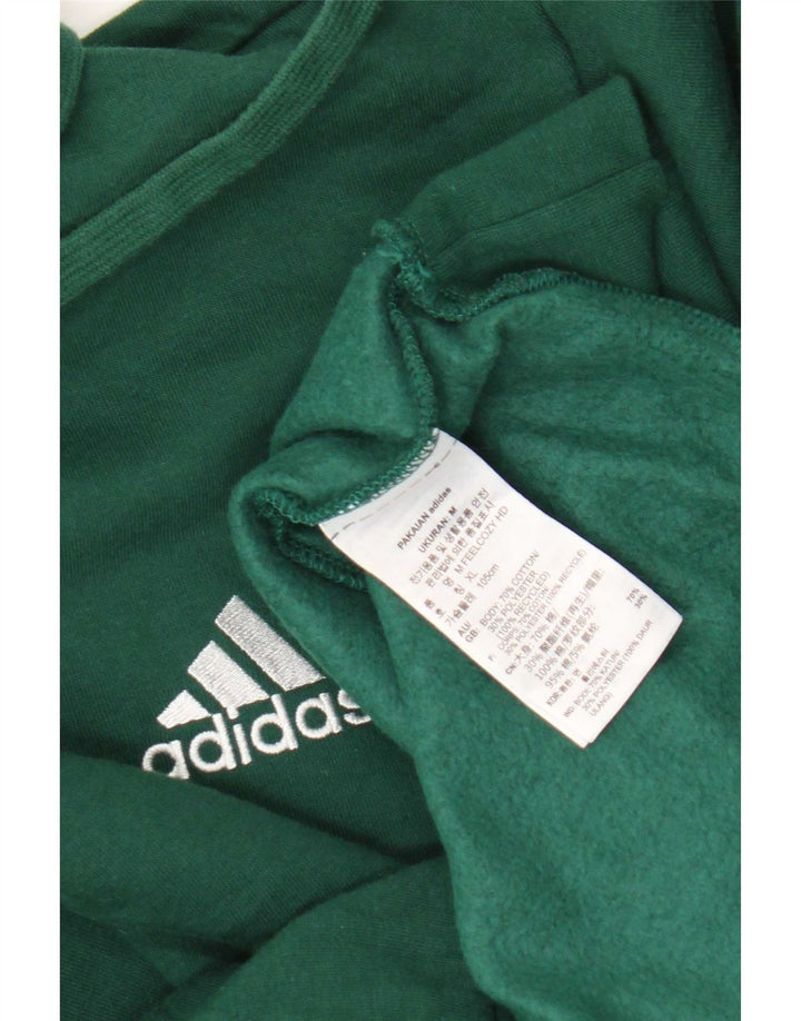Adidas Hombre Sudadera Con Capucha Jumper Algodón Verde Medio