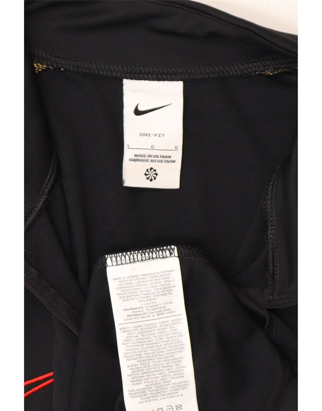 Nike Dri Fit - Chándal con cremallera y cuello para hombre, talla grande, color negro