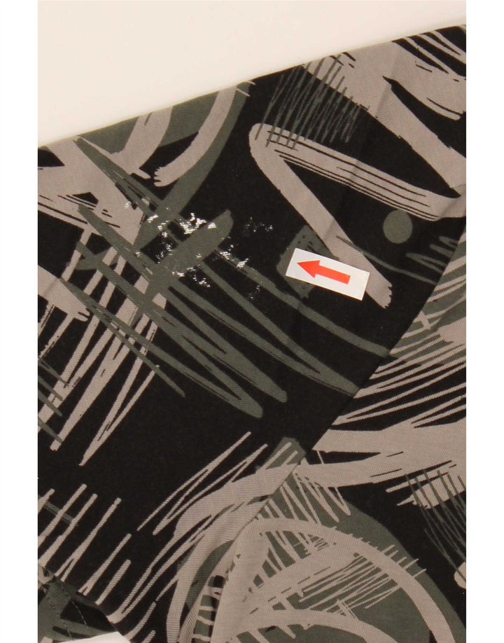 Puma Camiseta con estampado abstracto para hombre, talla grande, algodón negro