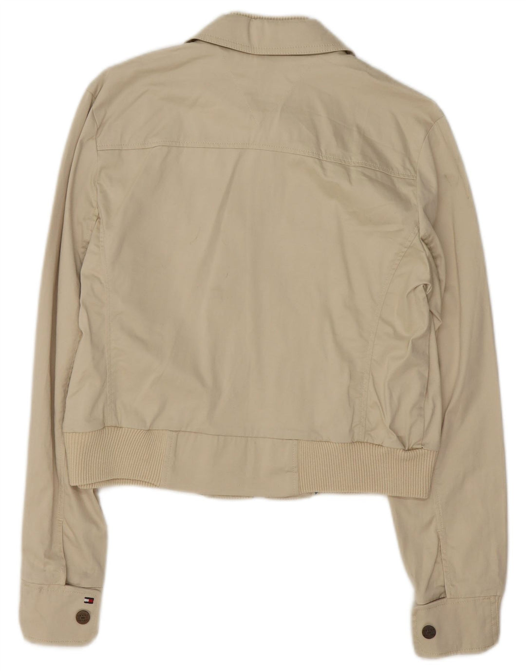 Tommy Hilfiger Chaqueta Bomber Corta para Mujer UK 46 Grande Algodón Beige