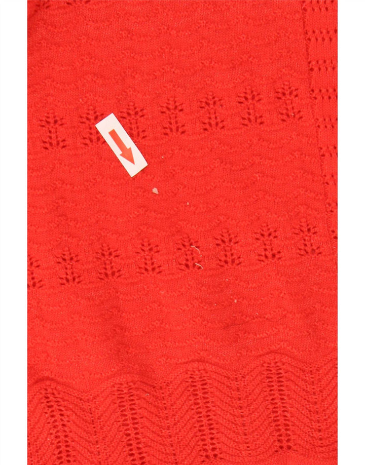 Marks & Spencer Jersey con cuello en V para mujer UK 44 Poliéster rojo mediano