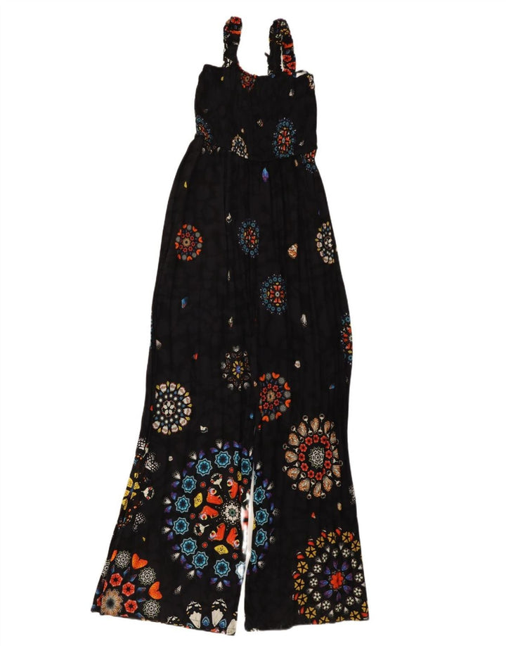DESIGUAL Mono gráfico sin mangas para mujer UK 44 Grande Negro Floral