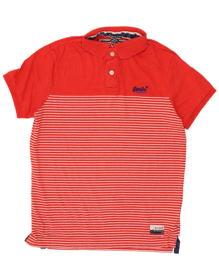 Polo Superdry De Algodón A Rayas Rojo Medio Para Hombre