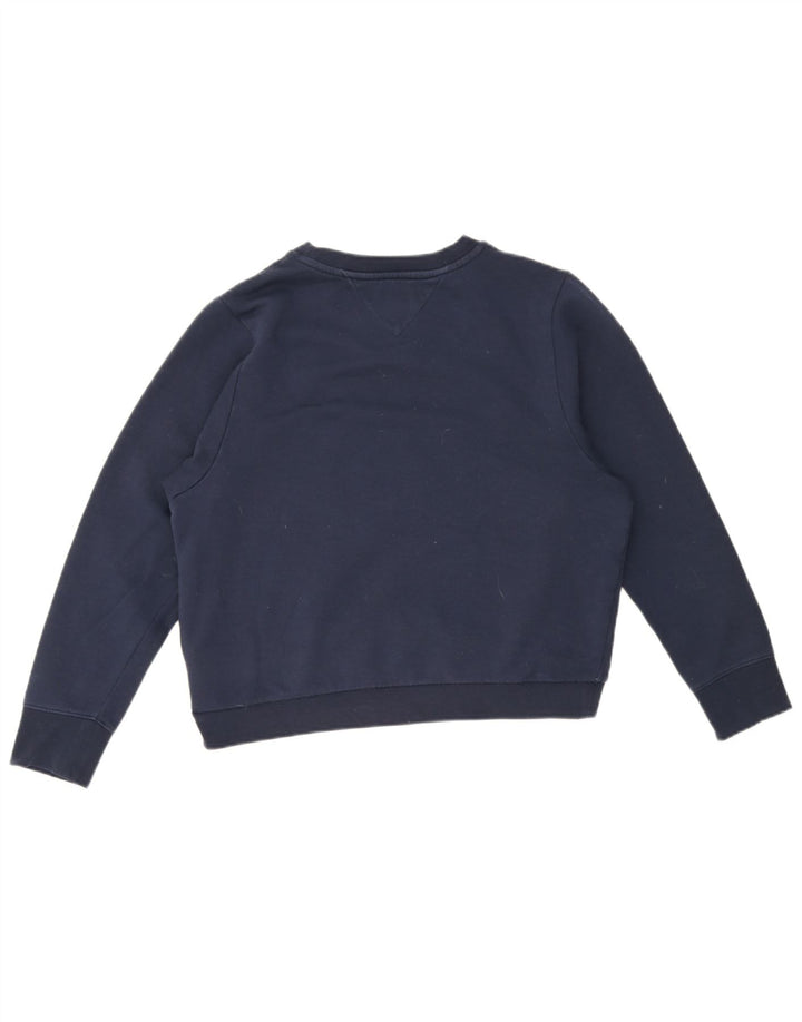 Tommy Hilfiger Sudadera extragrande para mujer UK 10 Small Azul marino