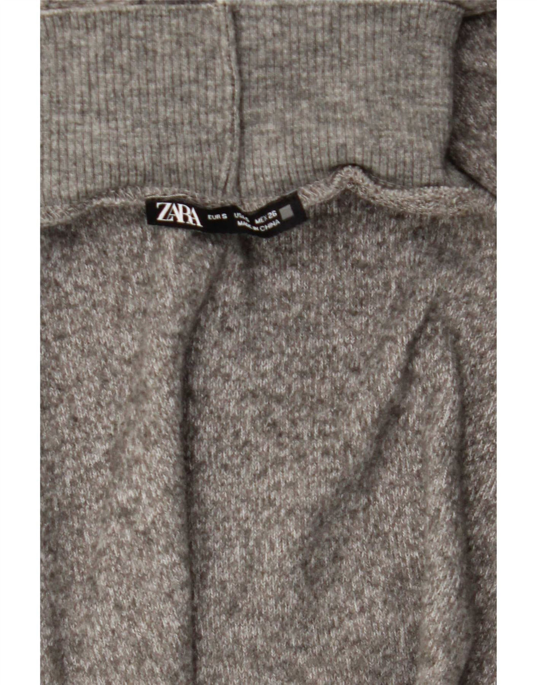 Zara Mujer Maxi Vestido De Manga Larga UK 8 Small Gris