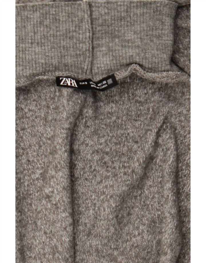 Zara Mujer Maxi Vestido De Manga Larga UK 8 Small Gris