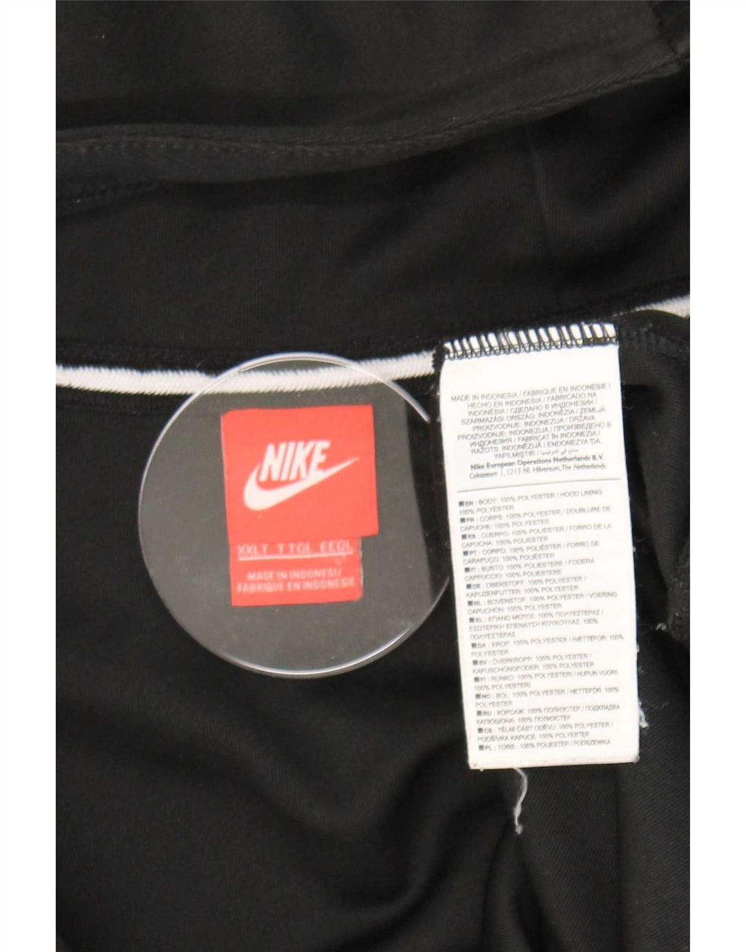 Nike - Sudadera con capucha y cremallera para hombre, talla 2XL, color negro, poliéster