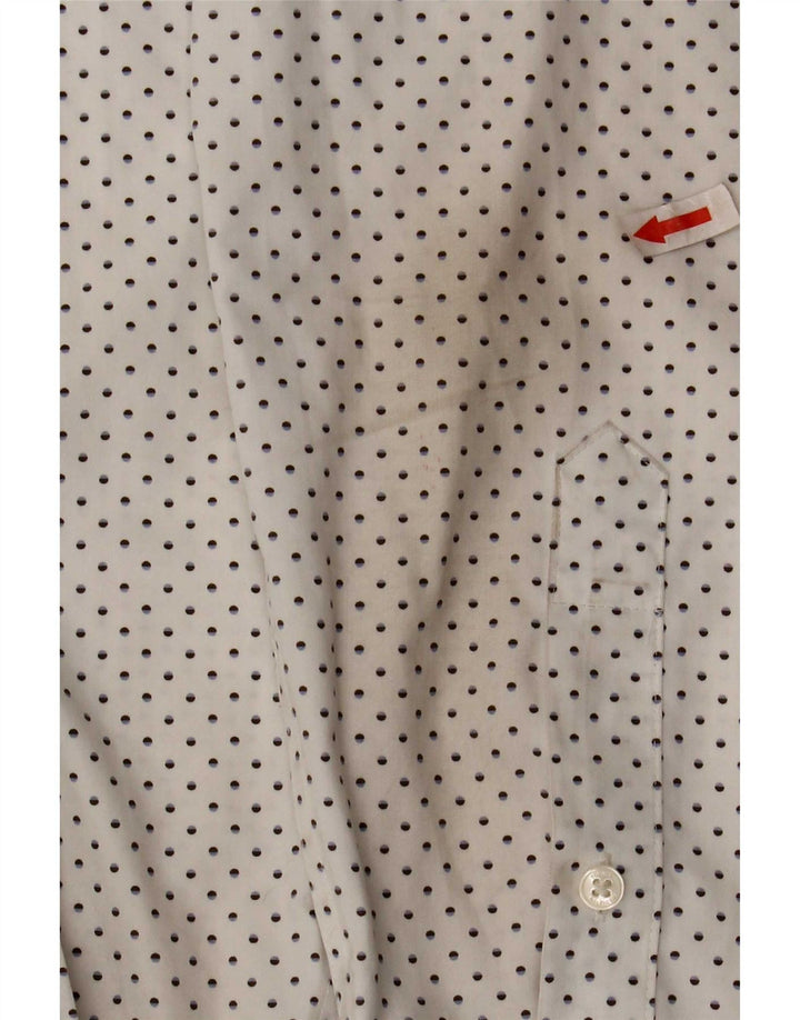 Tommy Hilfiger Camisa Slim Fit para Hombre Talla 16 Grande Blanco Manchado