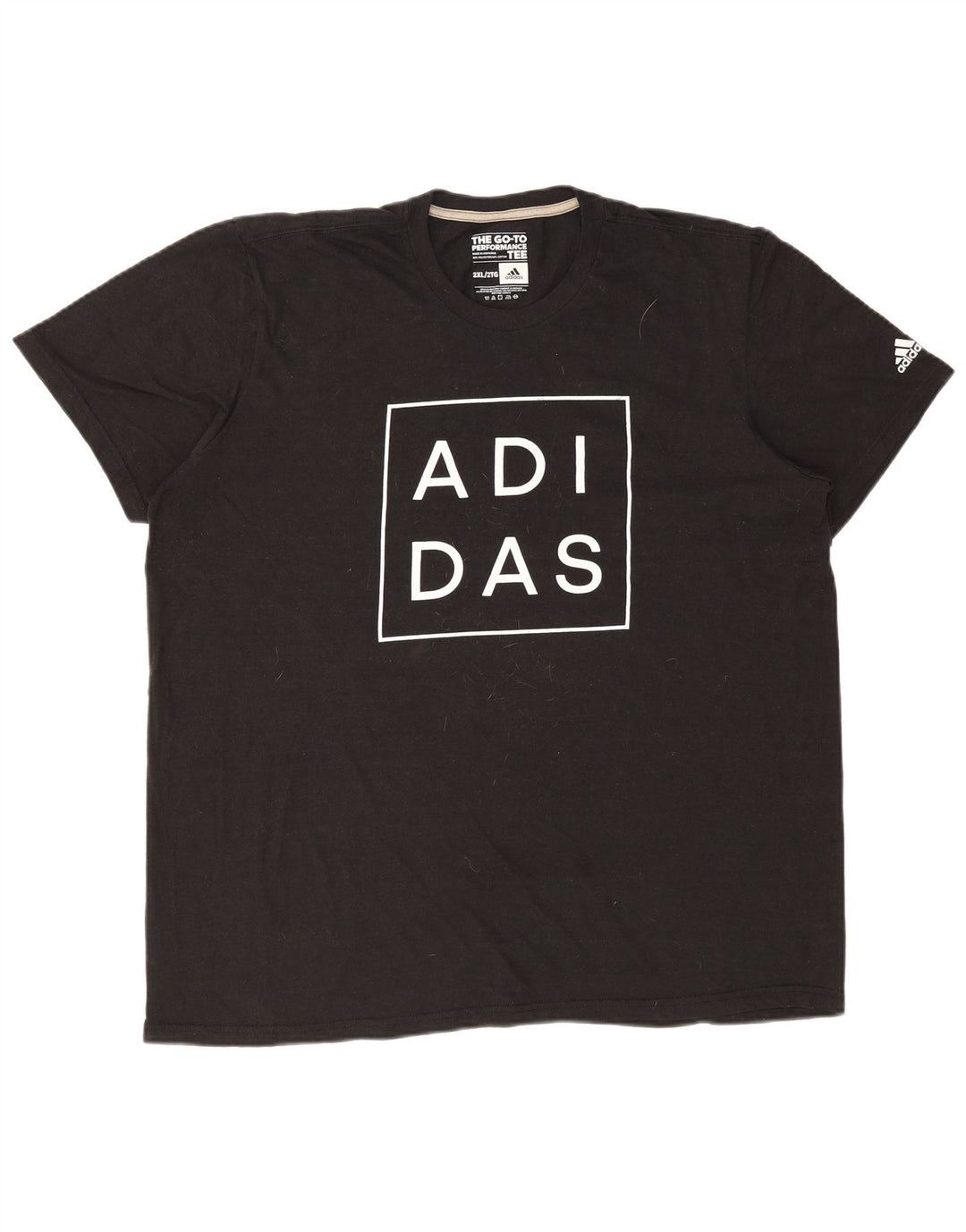ADIDAS Camiseta gráfica para hombre Top 2XL Poliéster negro