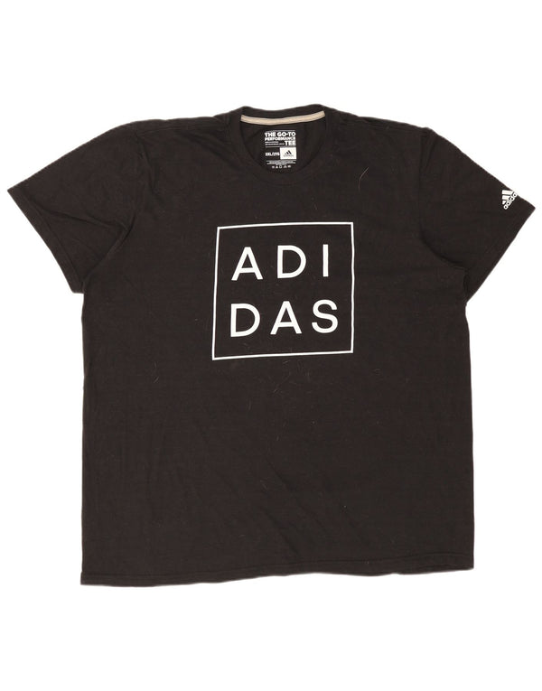 ADIDAS Camiseta gráfica para hombre Top 2XL Poliéster negro