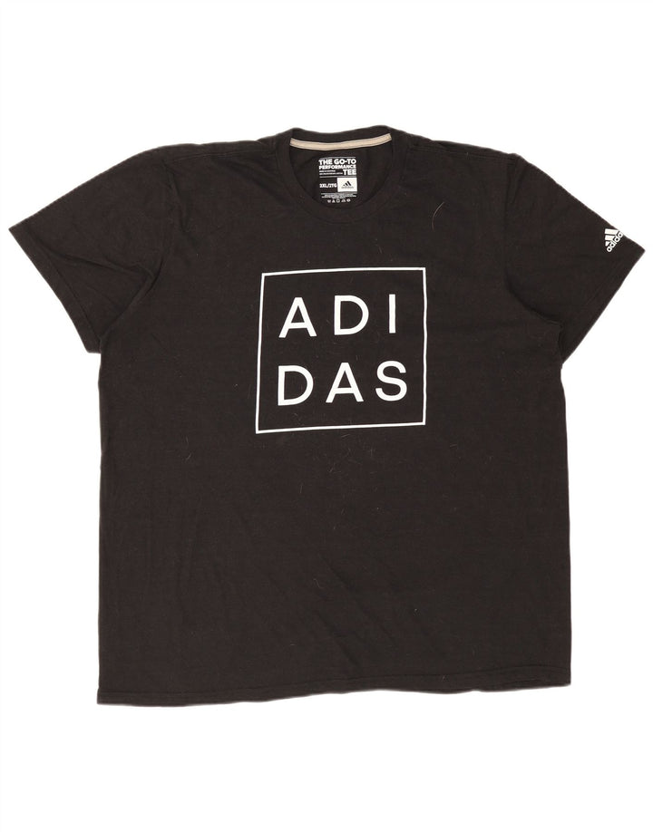 ADIDAS Camiseta gráfica para hombre Top 2XL Poliéster negro