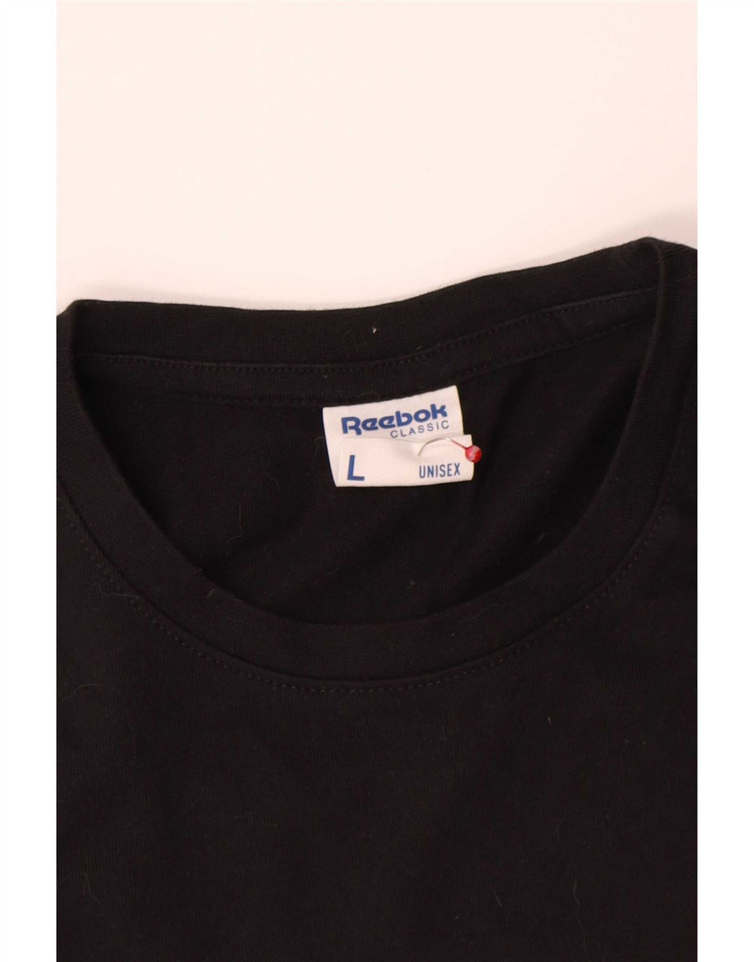 Reebok Camiseta gráfica para hombre Top grande de algodón negro